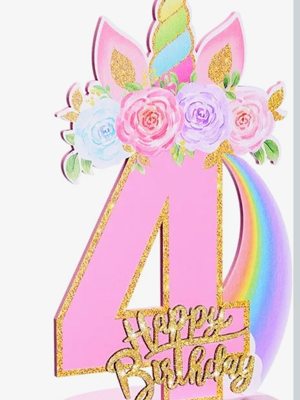 Unicorn #4 Birthday Decor